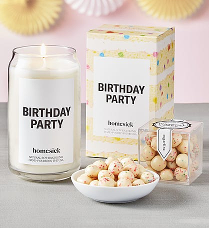 Birthday Party Candle by Homesick With Sugarfina Cake Bites